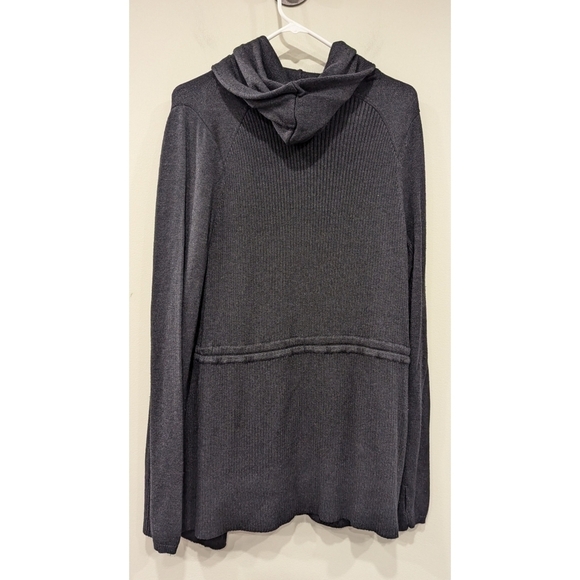 Lululemon Peace of Mind Hooded Wrap in Heathered Black Size 4 - Picture 11 of 12